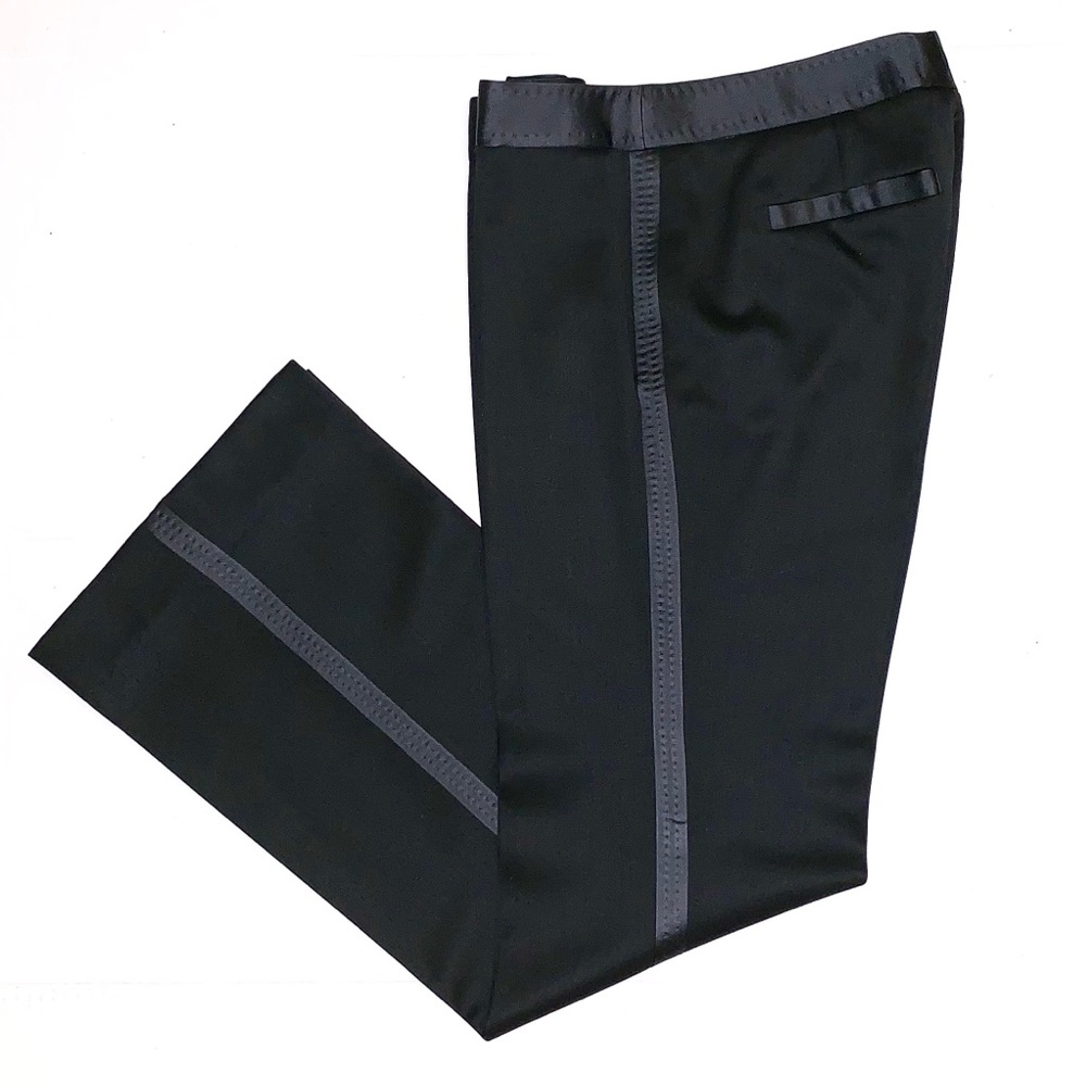 J. Crew Collection Black Tuxedo Pant with Satin trim